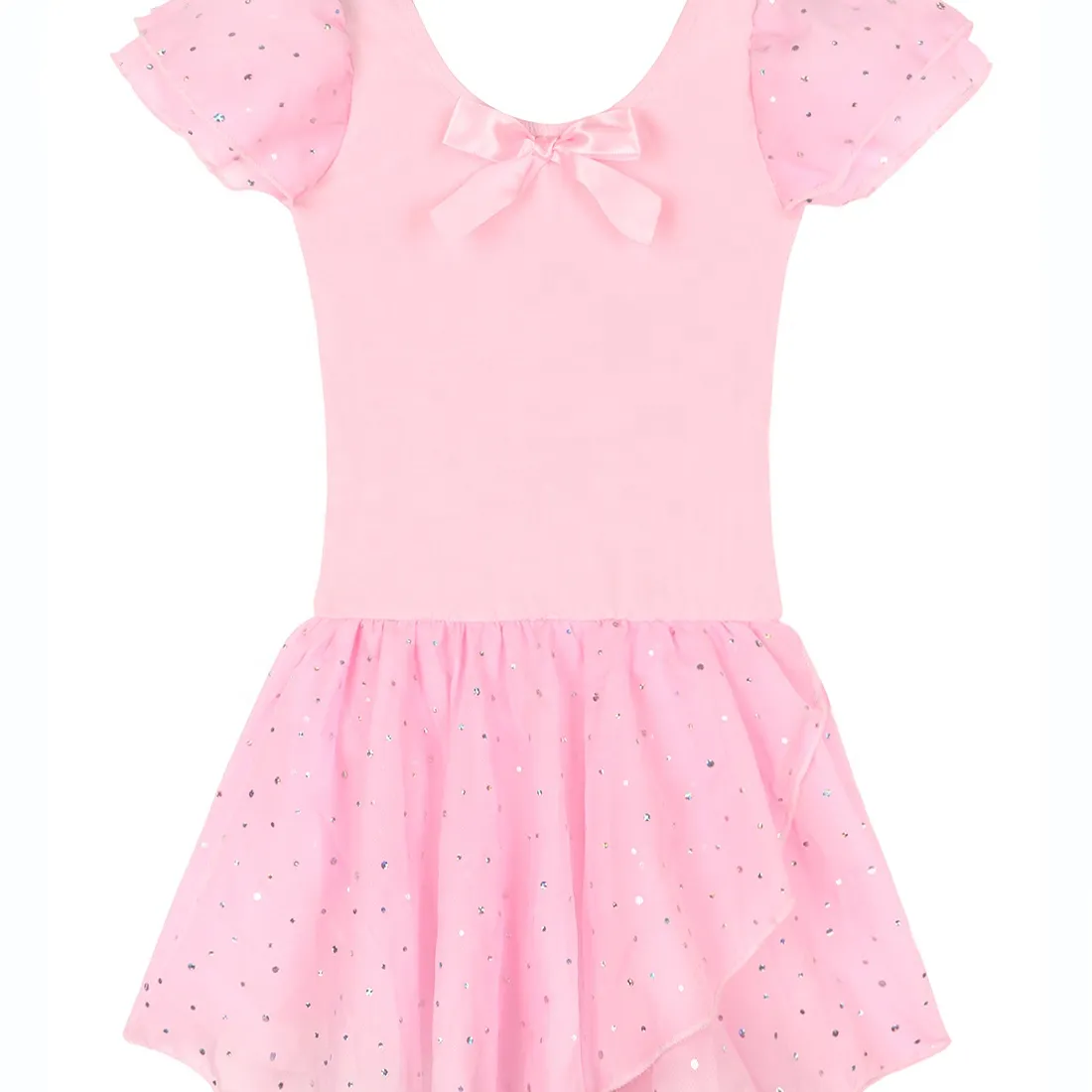 Enfant en bas âge filles Ballet justaucorps avec jupe classique à manches courtes vêtements de danse gymnastique ballerine tenue robe enfants pour les filles