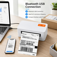 Impresora de Etiquetas Térmicas Inalámbrica USB OEM de 4 Pulgadas, 203DPI, Impresora de Códigos de Barras Térmica Directa para Almacenes de Comercio Electrónico