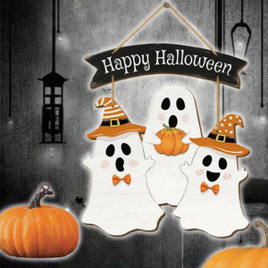 DAMAI Prix d'usine Nicro, Décoration murale en bois de haute qualité, Panneau de bienvenue fantômes d'horreur, Fournitures de fête d'Halloween - Product Image 3