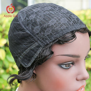 2ND สีน้ำตาลสำหรับพิกซี่วิกผมแท้ยังไม่ได้ทำสี100% บราซิลเลี่ยน<span class=keywords><strong>ผม</strong></span>บ็อบสำหรับผู้หญิงผิวดำผู้ชายนิ้ว<span class=keywords><strong>สั้น</strong></span> - Product Image 3