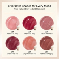 Gloss à lèvres volumateur effet brillant au lait de perle, style coréen, longue tenue, bio, avec mini emballage personnalisé mignon pour le maquillage quotidien