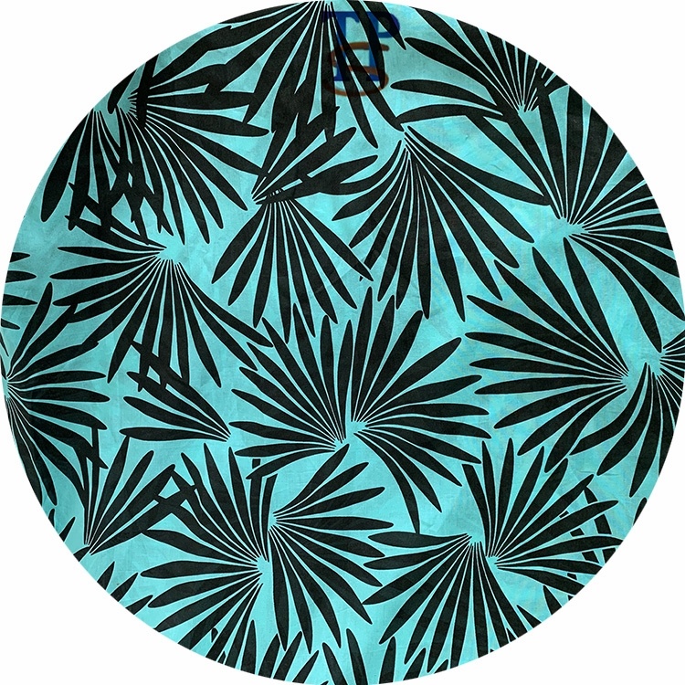 Шелковая хлопковая смесь с принтом кокосовой пальмы, спиннинговая ткань, шелковая нить для одежды