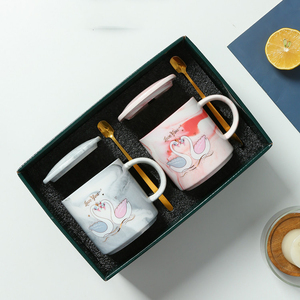 Tazas de Café de Cerámica con Diseño de Cisne, Regalo de Boda, Juego de Tazas para Parejas, Regalo para el Día de San Valentín - Product Image 2
