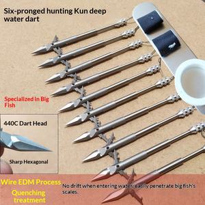 Dardo de agua profunda Hunter Kun de seis lados 440C, tipo Hoja de sauce y Diente de lobo, para penetrar armaduras, Asesino de Pesadillas, Demonio, Halcón - Product Image 1