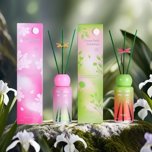 Diffuseur de parfum en roseau de 100 ml, parfum Cherrybloom, couleur macaron, marque privée Lovali, usine de Yiwu, pour femme, LVHD057 - Product Image 1