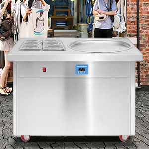 Máy làm kem cuộn chiên GQ-PF1R-6C Thổ Nhĩ Kỳ, máy làm kem cuộn chiên có đèn LED - Product Image 1