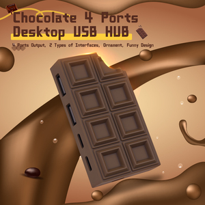 Cadeau de <span class=keywords><strong>bureau</strong></span>, <span class=keywords><strong>hub</strong></span> <span class=keywords><strong>USB</strong></span> amusant en forme de chocolat, 4 ports <span class=keywords><strong>USB</strong></span>, station d'accueil <span class=keywords><strong>USB</strong></span> A C, accessoire informatique, <span class=keywords><strong>hub</strong></span> <span class=keywords><strong>USB</strong></span> - Product Image 2