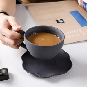 YST ceramica fabbrica moderna porcellana nera ceramica tazza <span class=keywords><strong>da</strong></span> caffè piattino hotel ristoranti tazza caffè Espresso tazza di caffè - Product Image 1