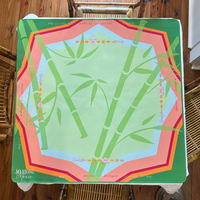 Juego de Mahjong Americano de Lujo con Diseño Floral Moderno y Vibrante, Piezas de Acrílico con Diseño de Grullas Dibujadas a Mano, Ideal para Fiestas de Chicas