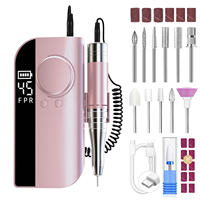 Kit de manucure professionnel électrique personnalisé pour ongles, élimination rapide en 30 secondes pour ongles en acrylique, rechargeable, 45000 tr/min, lime à ongles électrique