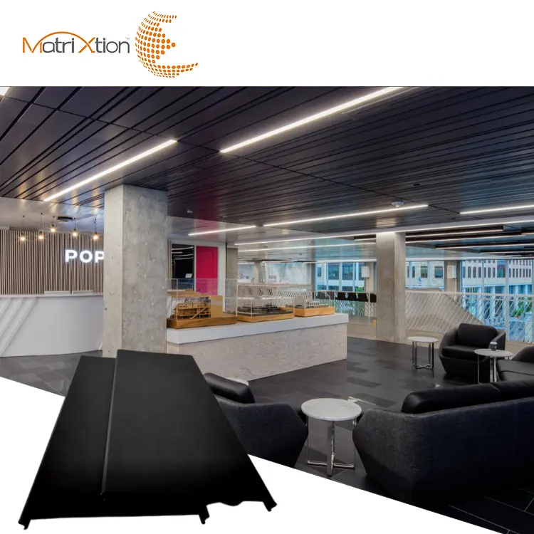 Matrixtion Versieren Geluid Proof Die Panelen Akoestische C-Plank Aluminium Strip Plafond