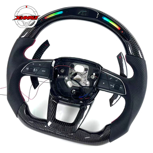 Volante in Fibra di Carbonio con LED RPM e Palette in Fibra di Carbonio per Audi SQ5 Q7 RSQ8 SQ7 <span class=keywords><strong>2017</strong></span>+ - Product Image 4