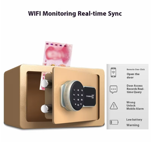 Hot Sale Small Portable Home Safe <b>Box</b> with Fingerprint Electronic Digital <b>Lock</b> & WiFi Function - Product Image 2