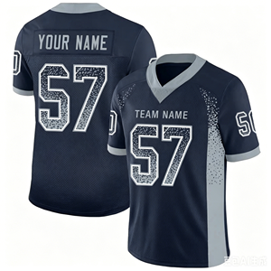Maillots de football américains personnalisés avec nom brodé – Vente en gros pour 32 équipes – Maillots bleus pour jeunes joueurs - Product Image 4
