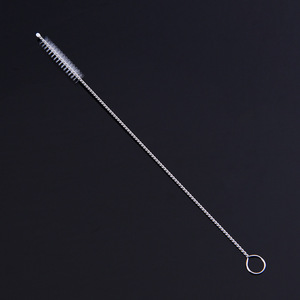Brosse de nettoyage de bouteilles en acier inoxydable avec poils en nylon pour le nettoyage des becs étroits et des fentes - Product Image 3