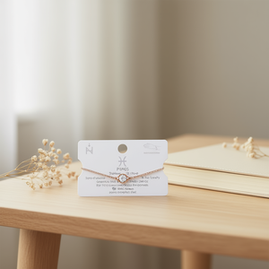 Bracciale Pisces in acciaio inossidabile con diamanti da 12 mm, gioielli zodiacali per donna - Product Image 3