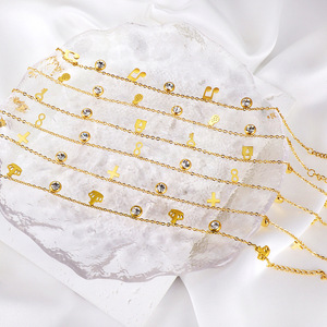 Chaîne de cheville en acier inoxydable pour femme, motif géométrique croisé, sertissage clos, bijou de mode pour soirée, ornement de pied - Product Image 1