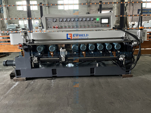 Máquina de Pulir Vidrio E-WORLD, para Bordes de Acero y Vidrio, de 3-25 mm de Espesor, Control PLC, Alta Precisión, 380V, Fácil de Operar - Product Image 2