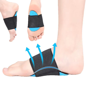 Manchon de soutien de la voûte plantaire élastique, coussin en gel rembourré, bandage de compression, attelle de pied, soulagement de la douleur, <span class=keywords><strong>pieds</strong></span> plats, hommes femmes, réutilisable - Product Image 5