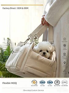 Sac de transport pour animaux de compagnie, prêt pour les voyages en voiture, respirant, portable, en polyester, pour chat et chien - Product Image 1