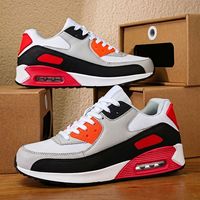 Chaussures de sport légères et respirantes en maille, style décontracté, avec amorti d'air, plateforme rétro, chaussures de skate à coussin d'air