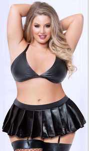 Lencería sexy de cuero para mujer gorda de talla grande Compartir <span class=keywords><strong>imagen</strong></span> más grande Ropa interior breve Disfraces sexy Lencería erótica - Product Image 2