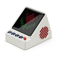 Haut-parleur Bluetooth AliSelect HYS-212 PIXEL ART avec horloge, haut-parleur d'ordinateur, écran LED, lecteur de musique relaxant portable sans fil pour ordinateur de bureau
