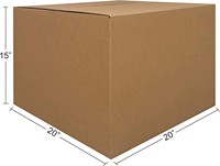 Für den Alltag: Quadratische Umzugskartons zum Verpacken und Versenden, große Größe 20" x 20" x 15", braun, 6er-Pack, hergestellt in China