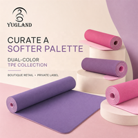 Tapete de Yoga Yugaland Eco TPE de Doble Color Antideslizante para Pilates y Ejercicio en Casa, Venta al Por Mayor, Distribuidor, Proveedor