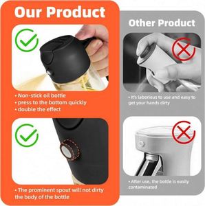2 in 1 Oil Dispenser and Oil Sprayer, 470ml Dispenser <b>Bottle</b> Spray and Pour, Glass Olive Oil Sprayer for Cooking - Product Image 5