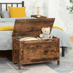 Caja de Almacenamiento Industrial al por Mayor, Camión de Almacenamiento de Madera Rústica Marrón, Caja de Almacenamiento de <span class=keywords><strong>Ropa</strong></span> de Madera Vintage, Banco de Almacenamiento Retro - Product Image 4