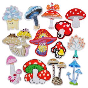 Iron on Embroidered Cute Felt Mushroom Patches for Kids Clothes Bag - Product Image 1