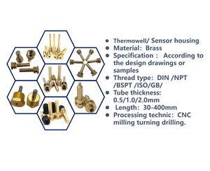 Tùy chỉnh chất lượng cao CNC gia công thermowell thép không gỉ 1/2 cảm biến nhiệt độ nhà ở Tri kẹp phù hợp - Product Image 4