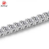 Bijoux Redleaf, breloques en argent 925 personnalisées, chaîne plaquée or pour femmes, bracelet chaîne en moissanite