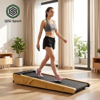 Caminadora Eléctrica Plegable de Madera con Inclinación de 7 Grados para el Hogar, Debajo del Escritorio, 120 kg, con APP