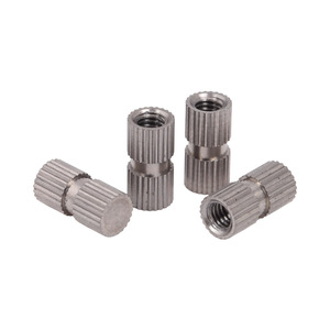 <span class=keywords><strong>Laitu</strong></span> Écrou moleté sur mesure en acier inoxydable, fileté métrique M4 M6, usiné au tour, avec insert de trou, traitement par pulvérisation au sel - Product Image 4