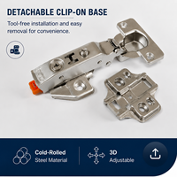 Charnières 3D à fermeture douce MS hydrauliques réglables arbitraires bidirectionnelles de nouveau Style pour porte d'armoire