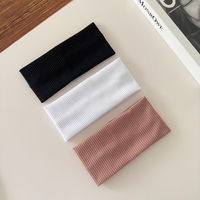 Bandeaux larges en tricot, couleur unie, haute élasticité, bandeaux extensibles pour le sport, le yoga, accessoire de cheveux tendance pour femmes