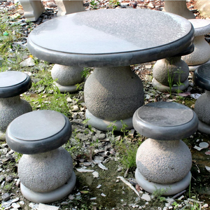Modern Minimalist <b>Stone</b> Bench Garden Decoration Outdoor Curved Seat for <b>Landscape</b> Design - Product Image 1