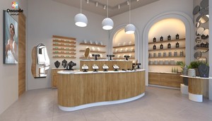 Tùy chỉnh đồ trang sức hiển thị tủ kính sang trọng giới thiệu cho cao cấp bán lẻ đồ trang sức cửa hàng nội thất đồ trang sức cửa hàng thiết kế truy cập - Product Image 5