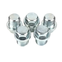 Bouchon d'huile à bride hexagonale DIN910, filetage extérieur, en acier inoxydable SS304 et zingué, en stock