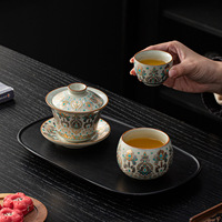 Offre Spéciale – Théière en Céramique de Jingdezhen avec Logo Personnalisé, 1 Pot 4 Tasses, Design Doré, Qualité Alimentaire, Cadeau d'Affaires, Qualité Supérieure