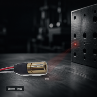 Module laser rouge 650 nm 1 mW, tête laser compacte 6x12 mm à mise au point interne, OEM pour la détection d'alignement
