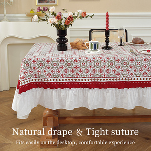 2025 Thiết Kế Mới Máy Có Thể Giặt Chắc Chắn Phù Hợp Chống Đóng Cọc Châu Âu Cổ Điển Retro Mô Hình Tự Nhiên Treo Lên Cạnh Trang Trí Các Khăn Trải Bàn - Product Image 2