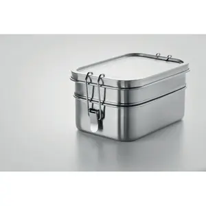 Espositore da tavola a doppio ripiano in acciaio inox per merchandising - Product Image 1