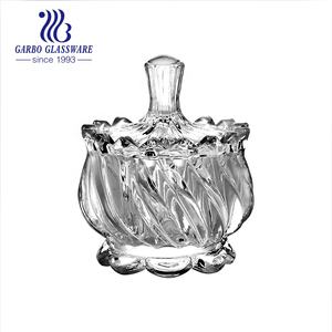 Vaso vaso Della Caramella di Stoccaggio Piatto di Cibo Piccolo Fiocco Decorativo di <span class=keywords><strong>Vetro</strong></span> di Zucchero Ciotola Con Coperchio - Product Image 5