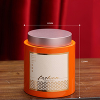 Boîte en fer blanc personnalisée avec logo, surface texturée multicolore, de qualité alimentaire, pour emballage de thé, biscuits et snacks, avec couvercle en dôme (Fujian)