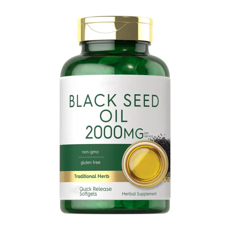 OEM produttore di alta qualità olio di semi neri 2000mg Softgel sostenere la crescita dei capelli e della pelle 60 Softgel capsule