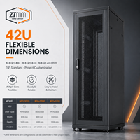 Armoire réseau ZTmm 42U, rack de serveur 19 pouces avec porte en maille pour centre de données