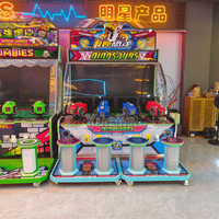 Machine de jeu d'arcade à monnayeur Plants Vs. Zombies avec tir de pistolets à eau, en métal et plastique, pour 4 joueurs, pour usage intérieur, en anglais